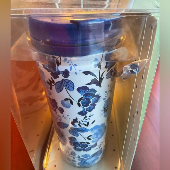 Kate Spade Peacock Floral Tumbler w/Straw & Thermal Mug - Picture 5 of 10
